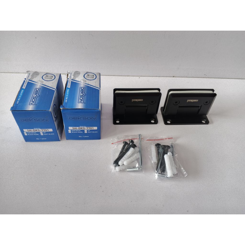 Shower Hinge Kaca ke Tembok Dekson SH 7701 Matt Black