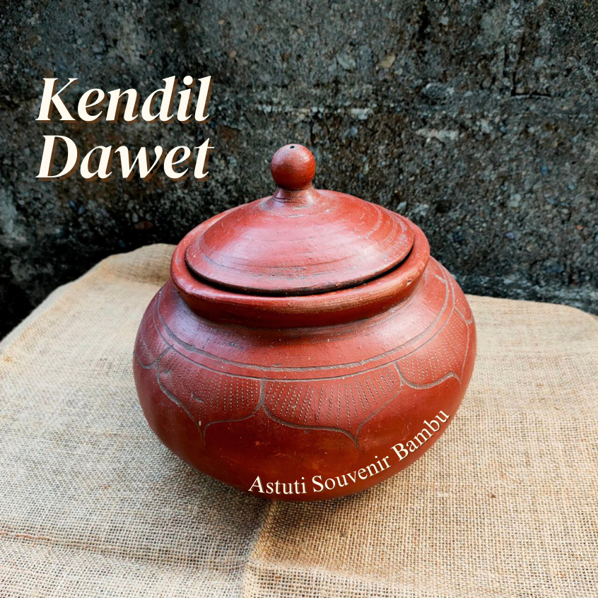 KENDIL DAWET GERABAH TANAH LIAT | panci | souvenir | alat masak | kendi | wadah tradisional