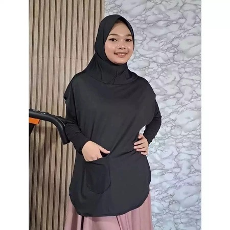 Baju Senam Wanita Jersey Baju Sport Jersey Muslimah Sakilla baju Olahraga Saku