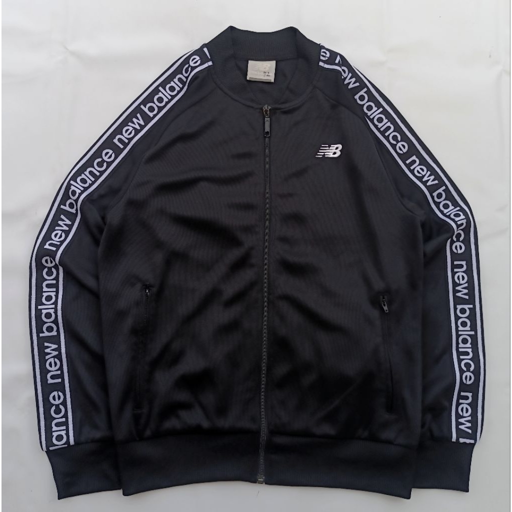 jaket tracktop NB full tapped black white