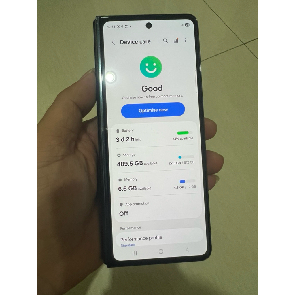 samsung galaxy z fold 5 5g 12/512gb ex inter bekas no cukai