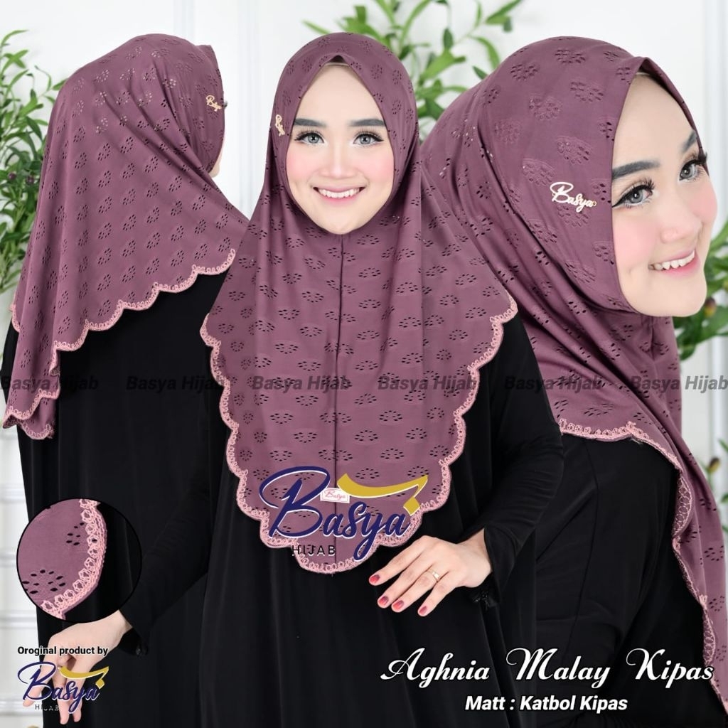 ** Basya Hijab ** Hijab Aghnia Malay Kipas Original Basya Hijab