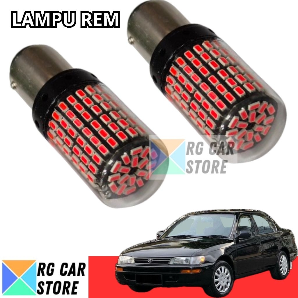 Lampu Rem Great Corolla LED Merah 144 Titik 2 Kaki Putar PnP Toyota Corolla Great