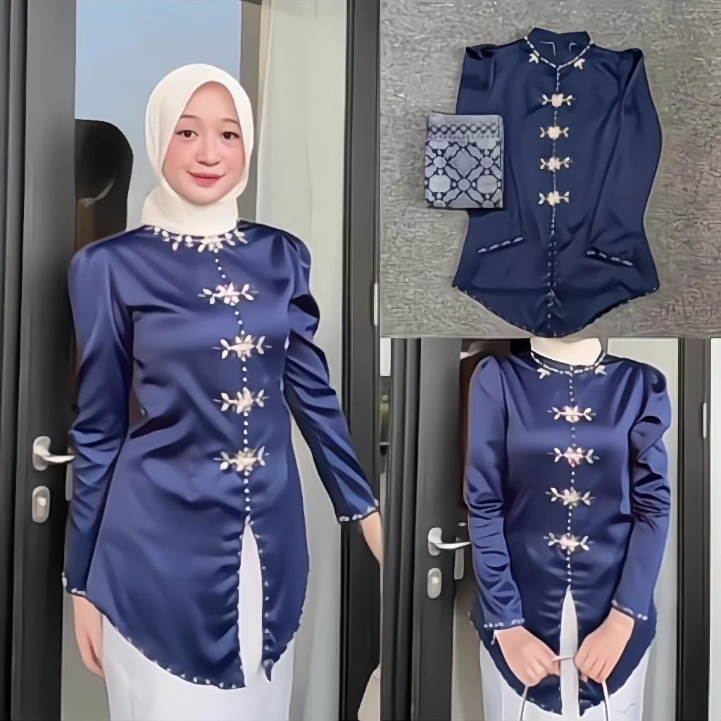 One Set Alana Baju Kurung Melayu Setelan Wanita Kondangan Baju Kondangan Lamaran Wisuda Tunangan Wan