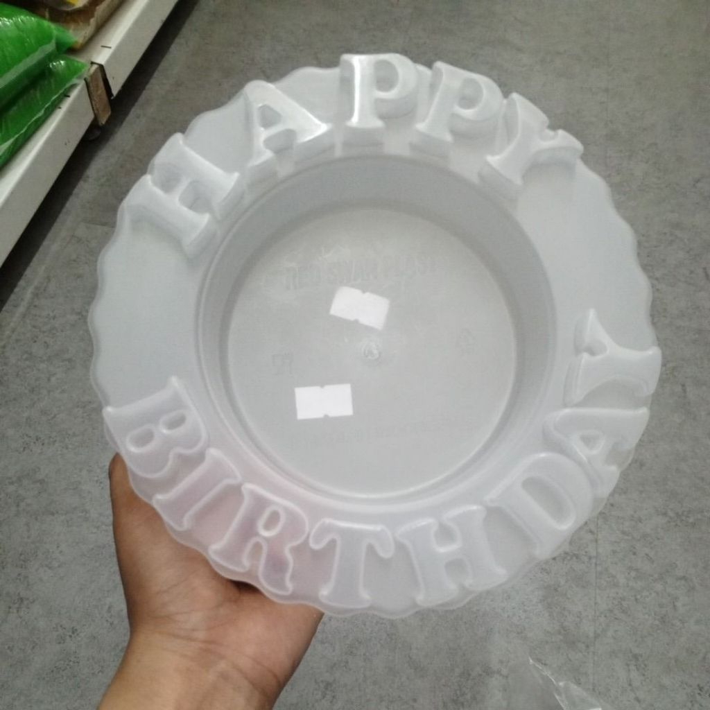 Cetakan agar/puding HBD plastik 20cm/ loyang agar puding happy birthday (hanya cetakan saja)