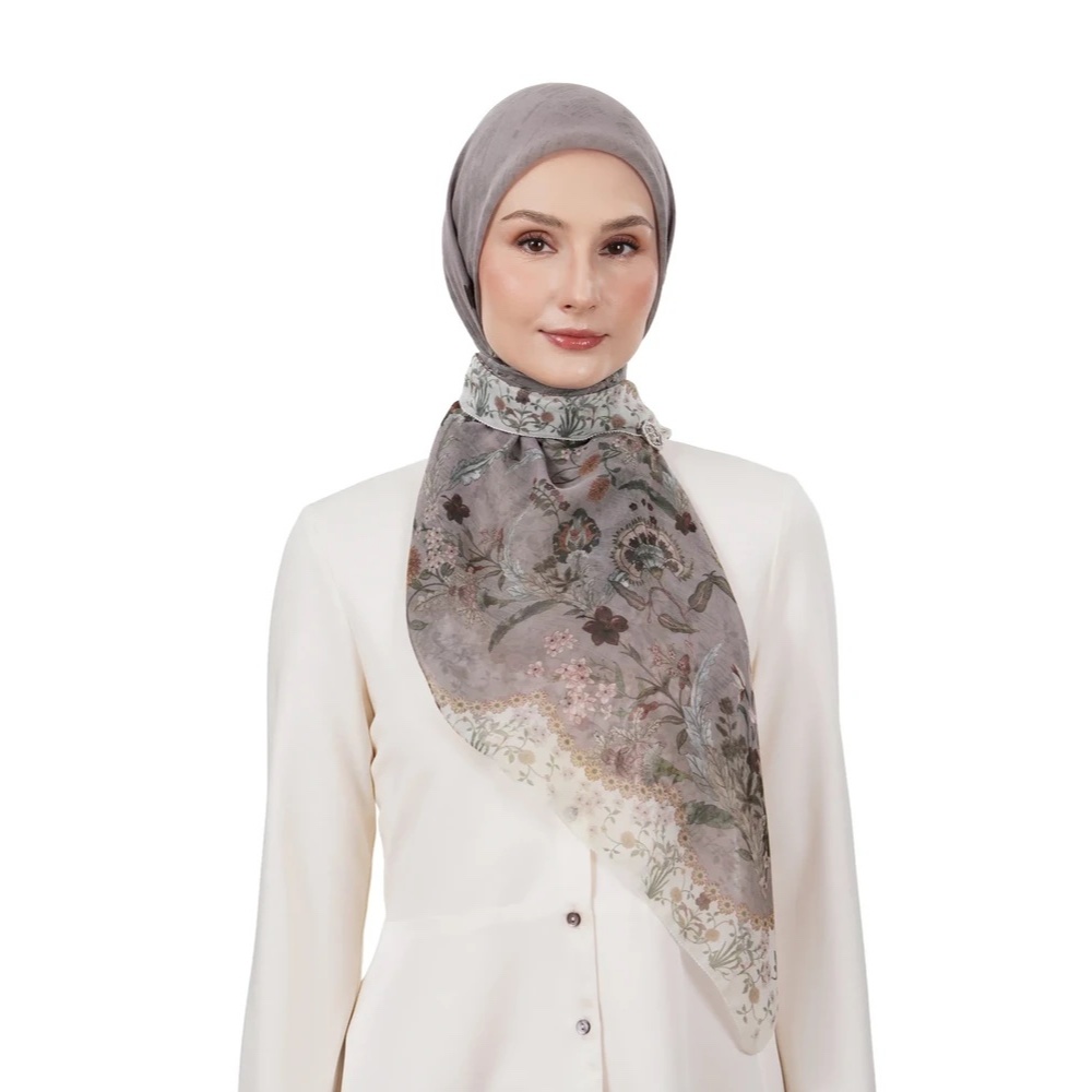 NADA PUSPITA - Ethnic Elegance Series - Mauve / Hijab Motif Segi Empat
