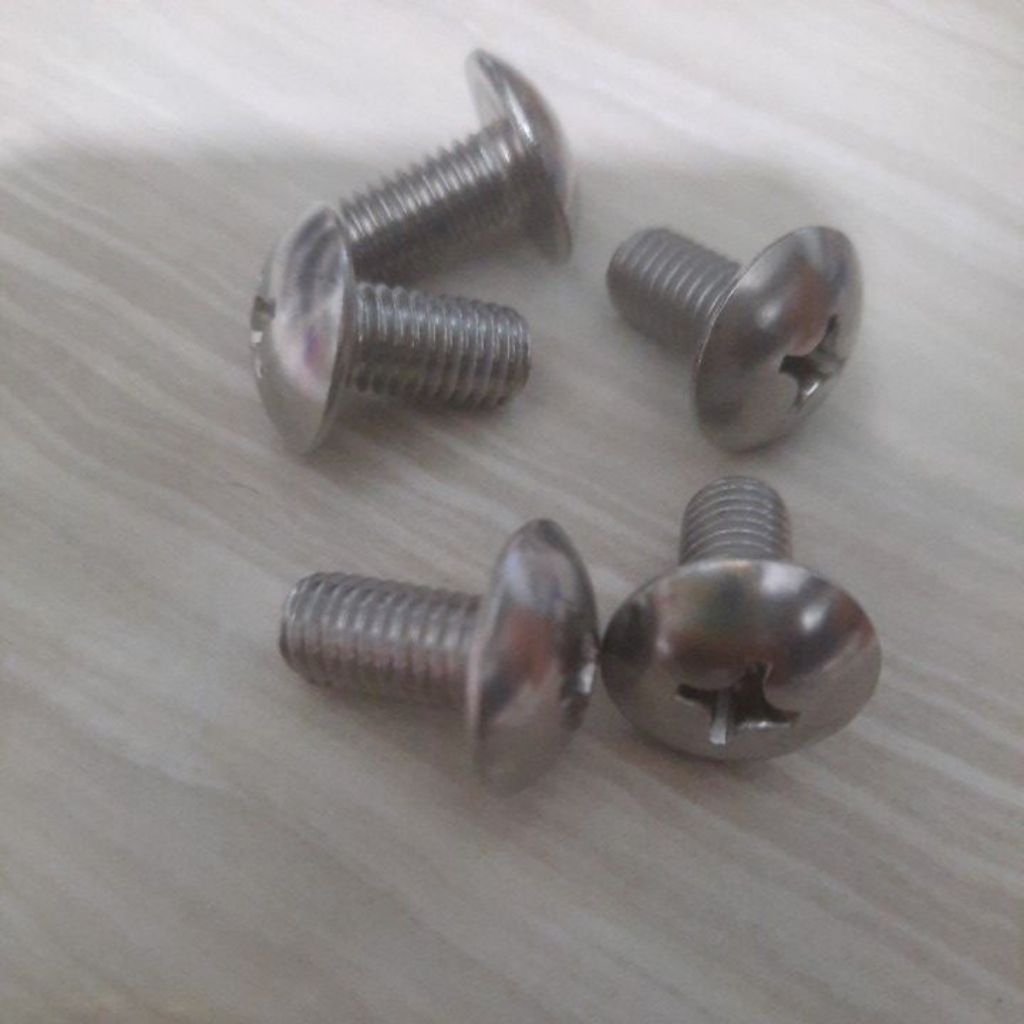 baut 12/m8x1.25x1.6cm payung obeng stainless