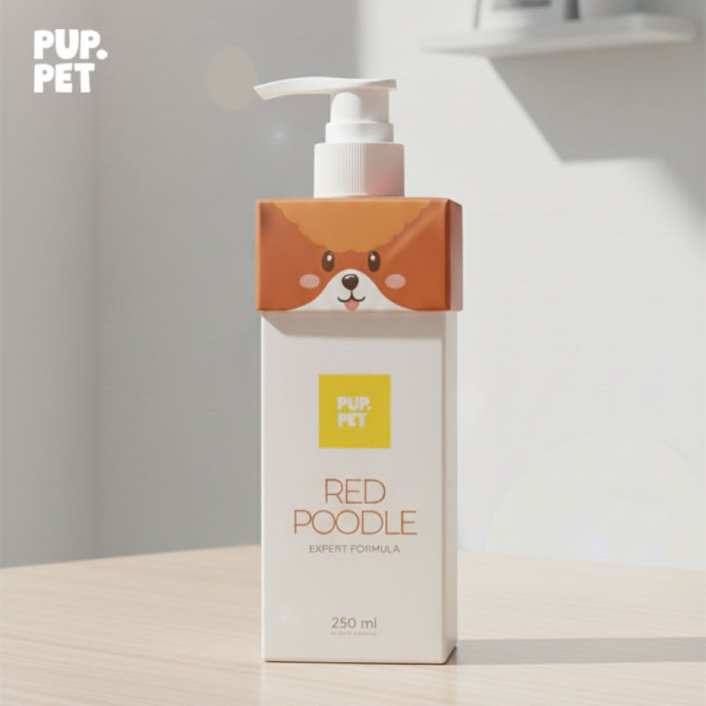 PUPPET Red Poodle Bath Foam - Shampo Anjing Poodle untuk Bulu Merah, Putih & Warna Terang 250ml