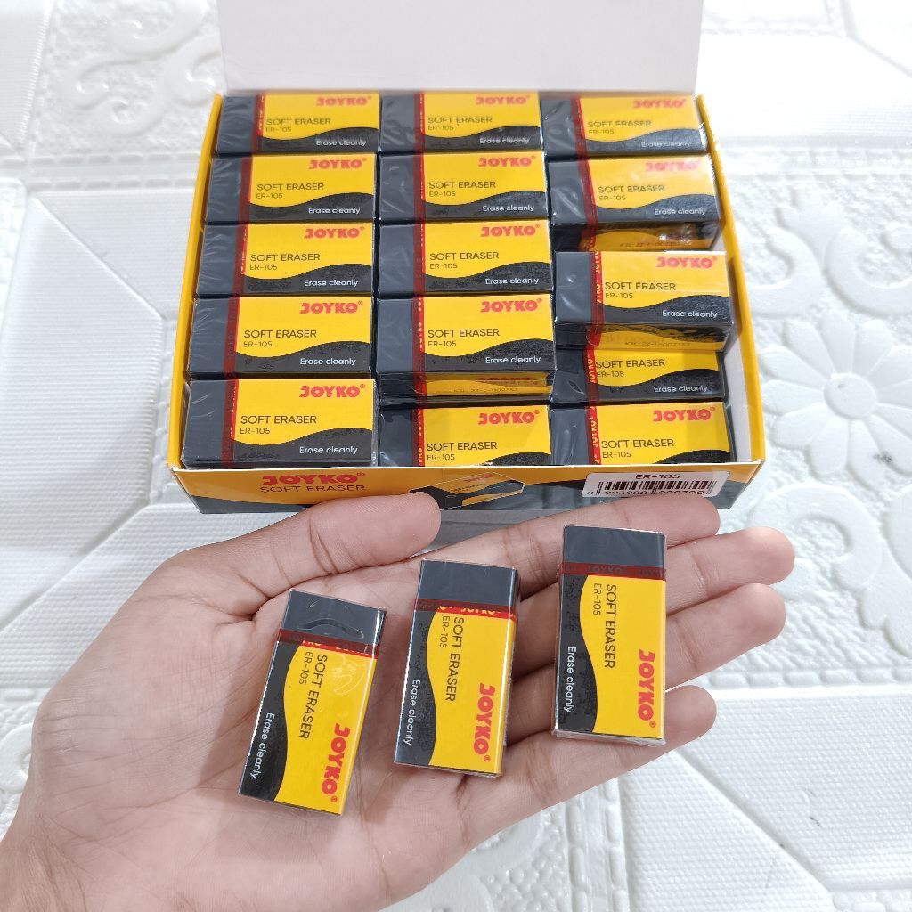 

Penghapus / penghapus JOYKO warna hitam 1 kotak isi 30 pcs