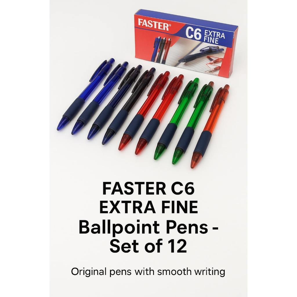 

Faster C6 Hitam Isi 12 Pencet Praktis Hemat