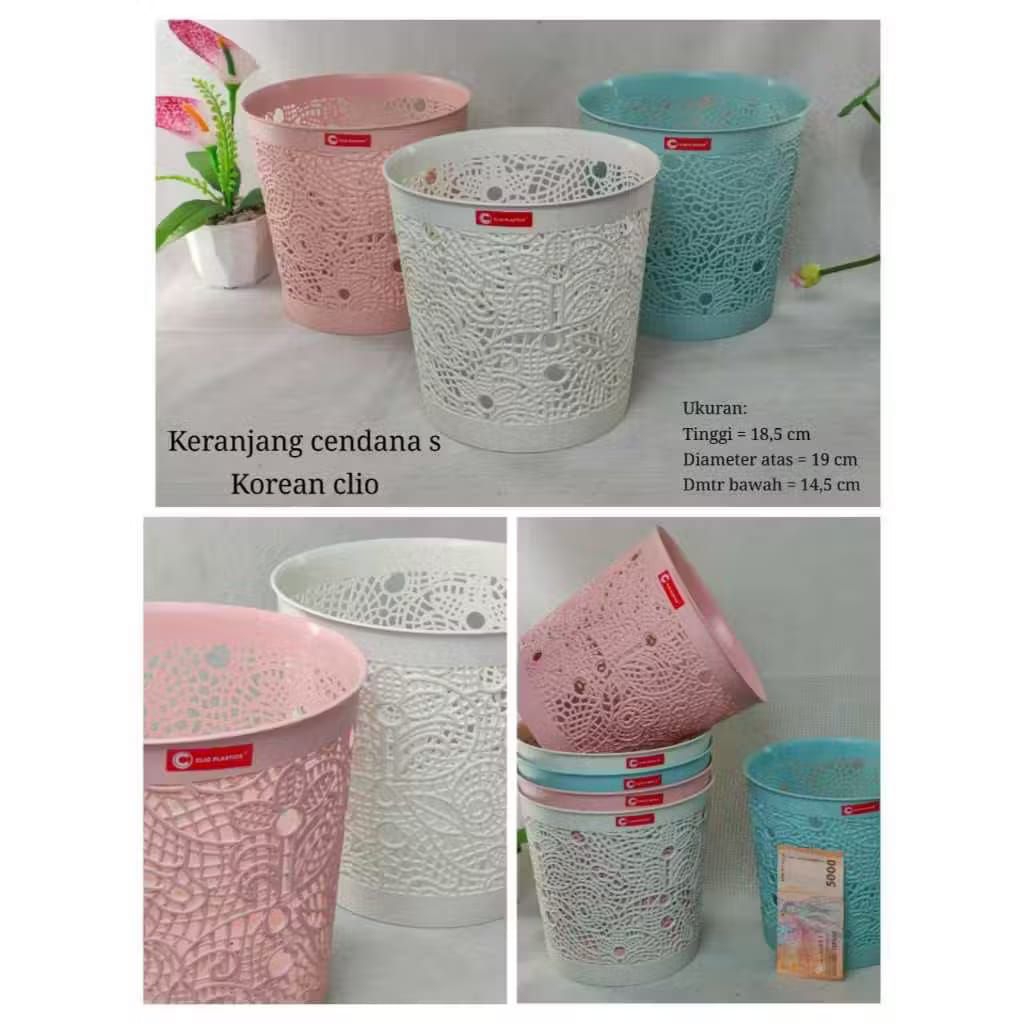 Tempat Keranjang Wadah Storage Bulat Plastik Clio CENDANA