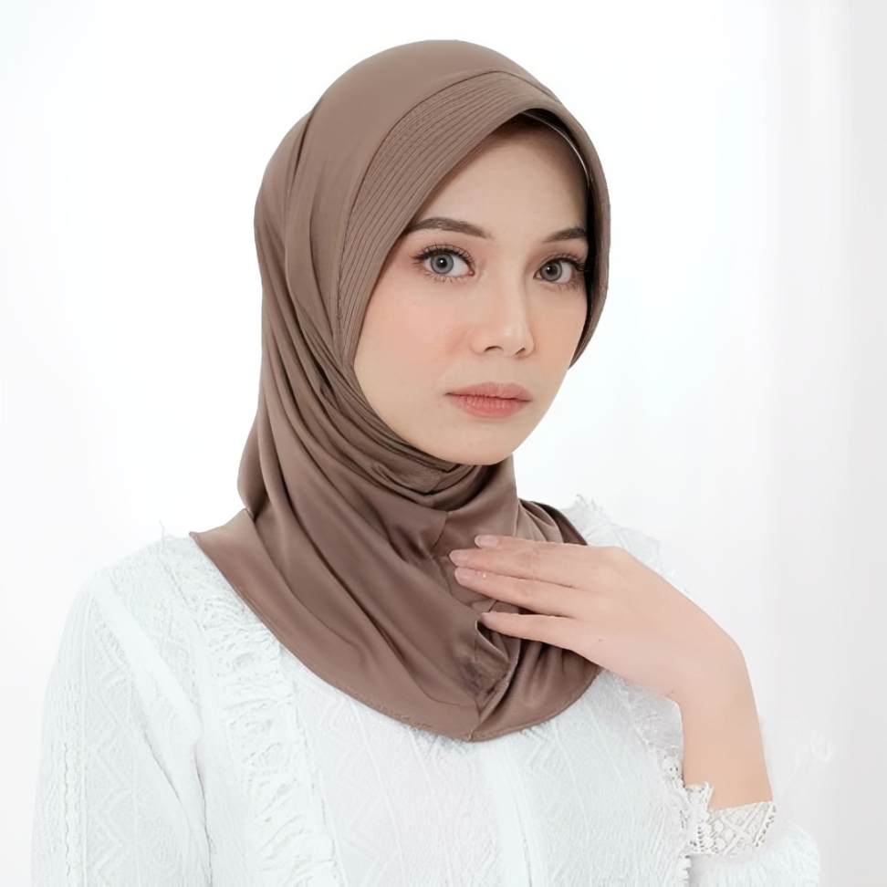 Hijab Sport Pendek Bergo Hamidah Kerudung Sporty Jersey Premium Hijab Instan Ukuran S Jilbab Olahrag