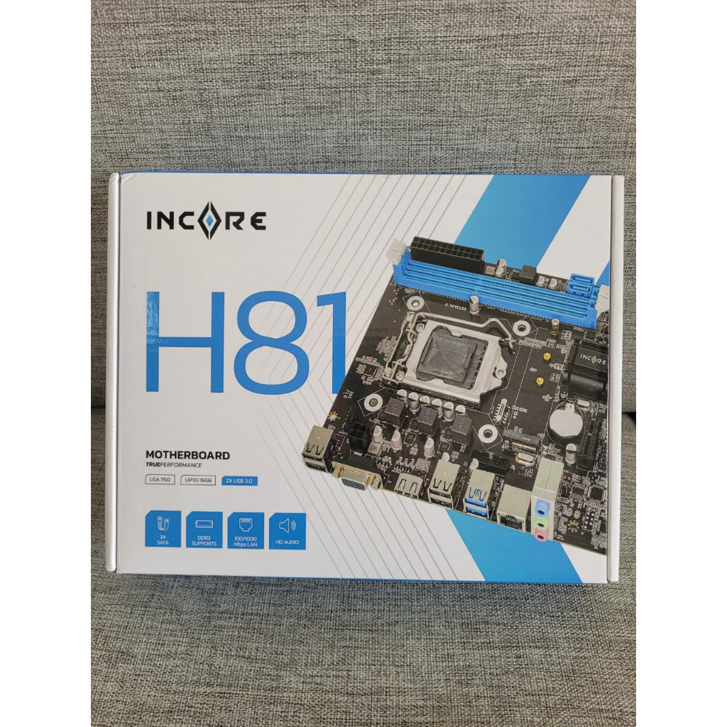 Motherboard Incore H81 Gigabyte LGA 1150 Mainboard DDR3 Support NVME - MOBO Incore H81