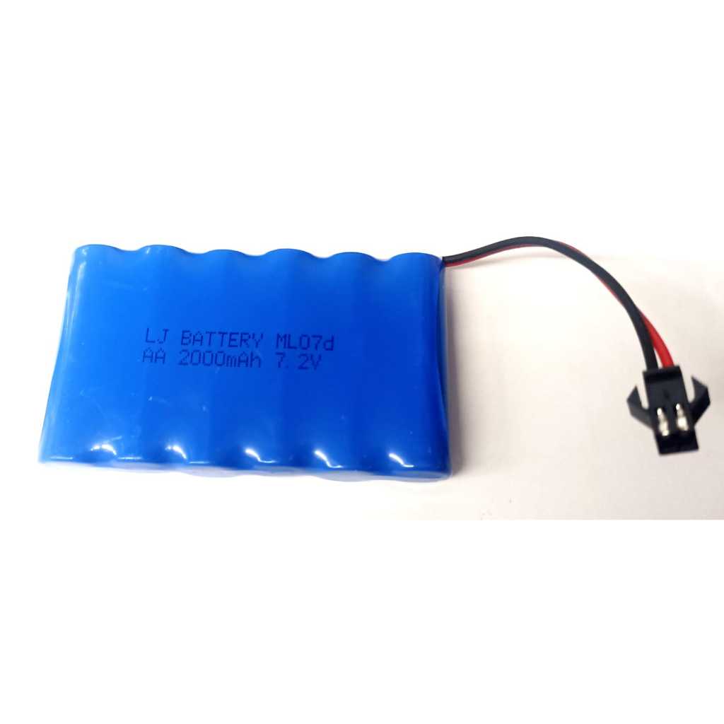 Baterai / Battery NICD AA 7.2V 500Mah 700Mah 2000Mah Soket SM2Pin Hitam Rc