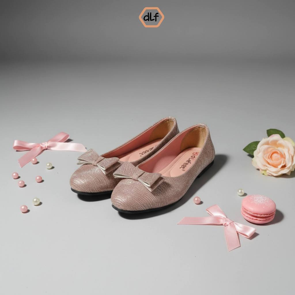 D'lafeet Flat Shoes Anak Perempuan - Aurora Peach
