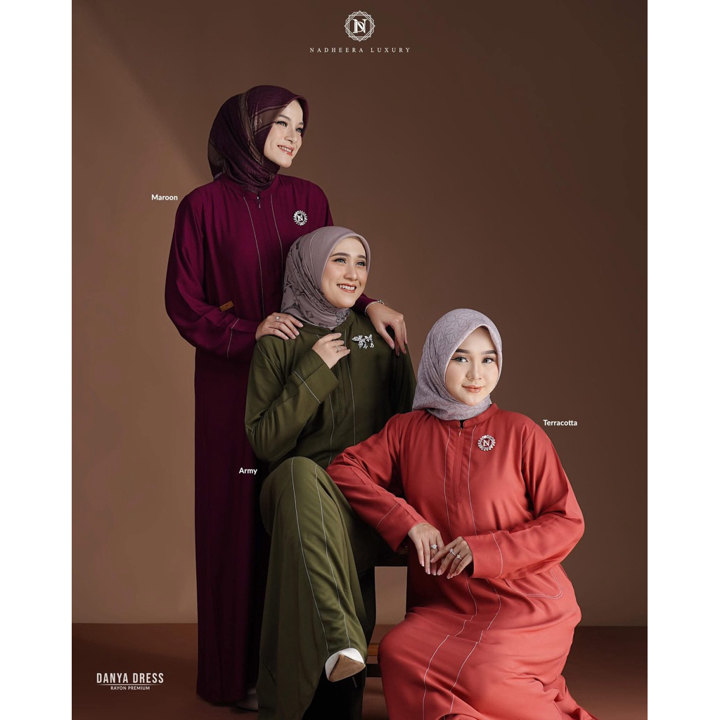 READY PROMO✅DANYA DRESS NADHEERA //DRESS NADHEERA //ABAYA NADHEERA //GAMIS NADHEERA POLOS /DRESS NAD