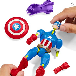 Avengers Marvel MixMashers Captain America Custom Mix-and-Match Action Figure & Accessories, 5-Inch-