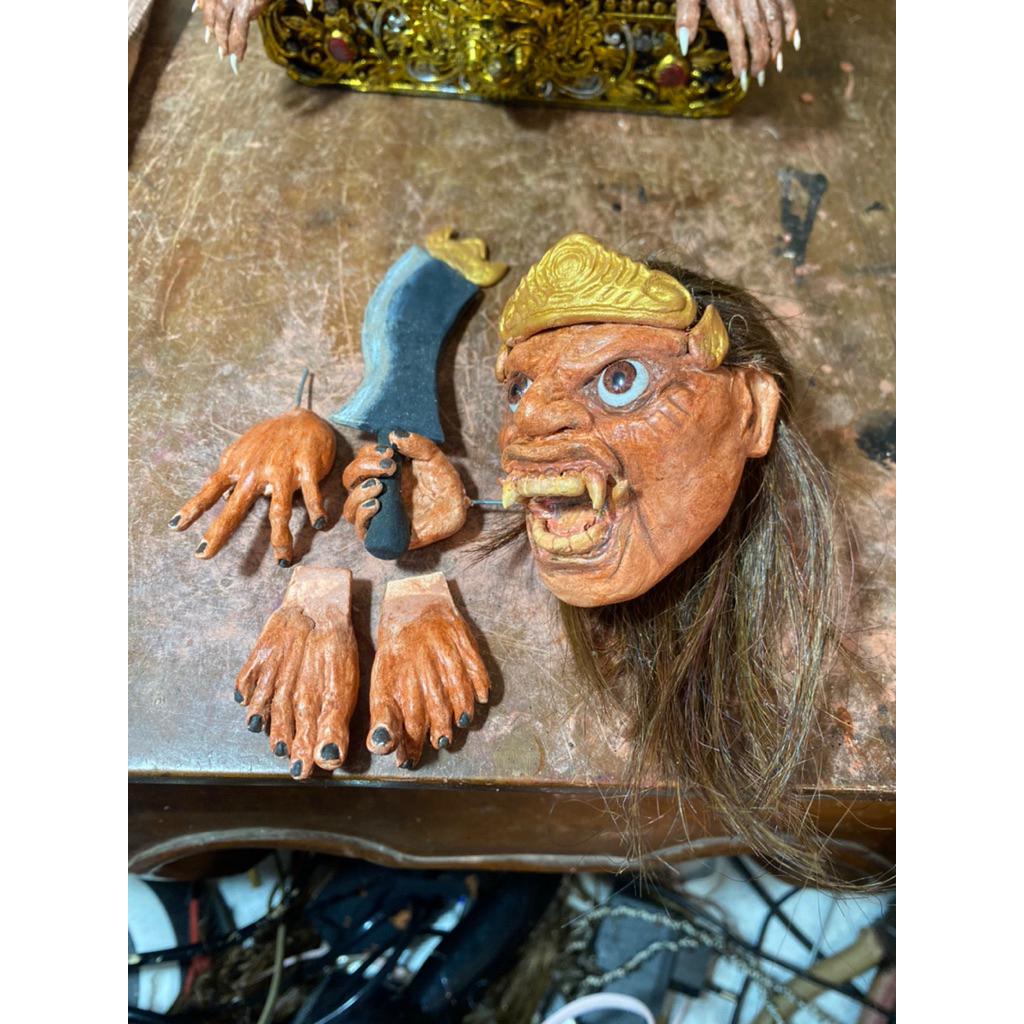 PAKET Tapel ogoh - ogoh mini 6 cm, tangan, kaki + senjata untuk ogoh ogoh mini ukuran 30 cm an