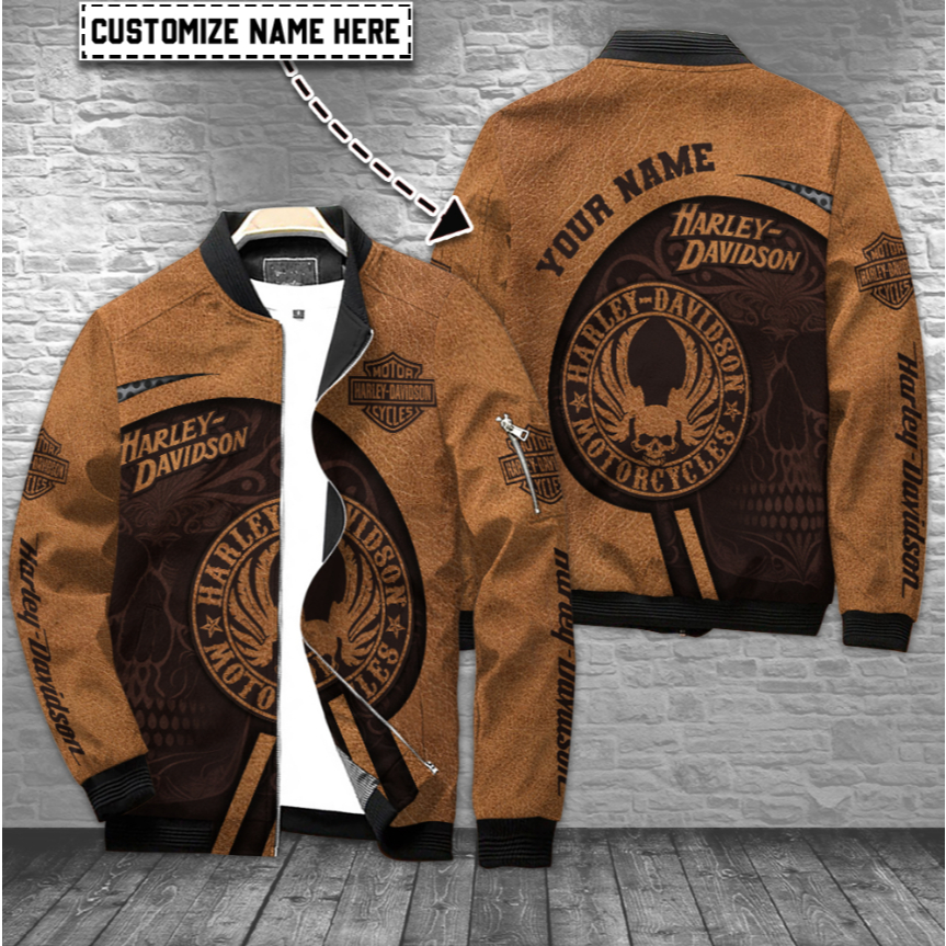 Jaket Bomber Pria High Quality Motif Harley Davidson Full Printing Bisa Custom art10