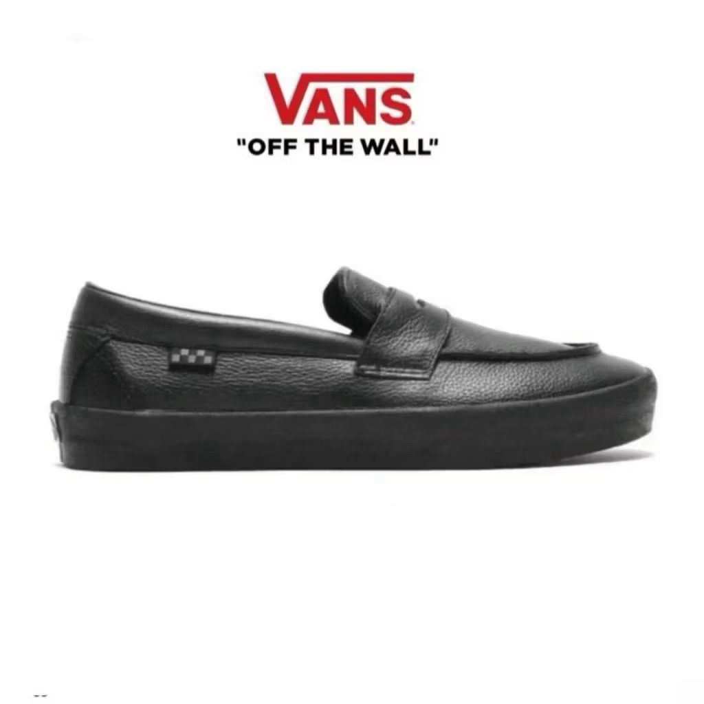 Vans Slip On Pro Skate Loafer Leather Black Black