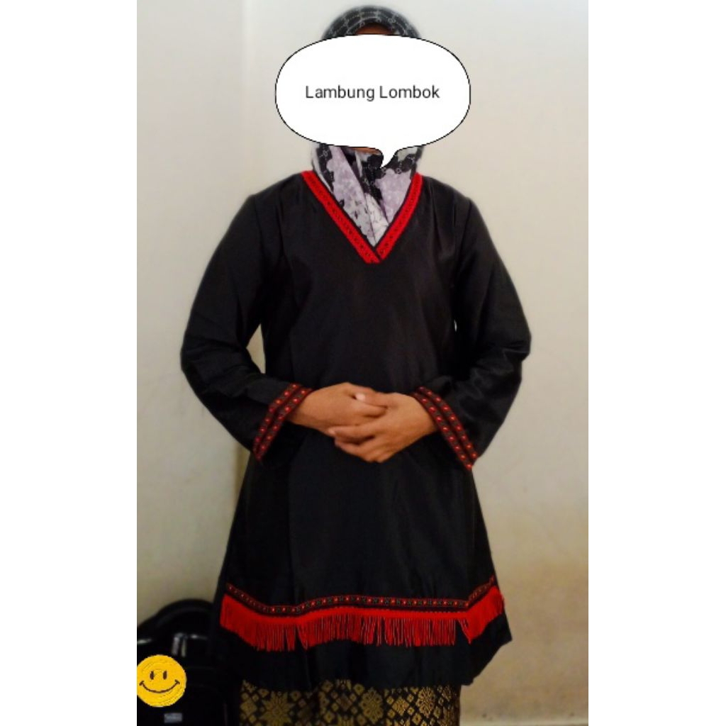Baju Adat Sasak Lombok/Baju Adat Sasak Modifikasi/Lambung Tunik Renda Rumbai