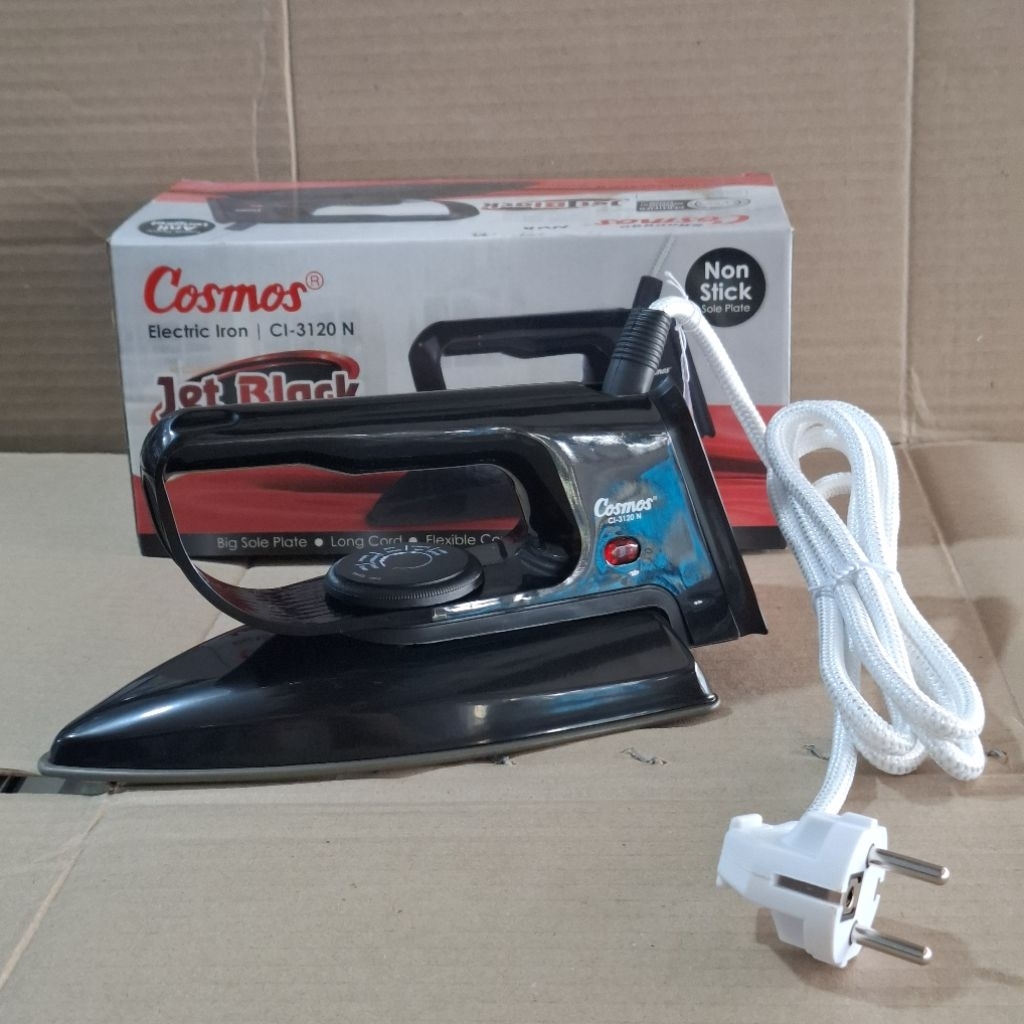 SETRIKA COSMOS CI-3120N(JET BLACK) black series setrikaan cosmos gosokan baju cosmos