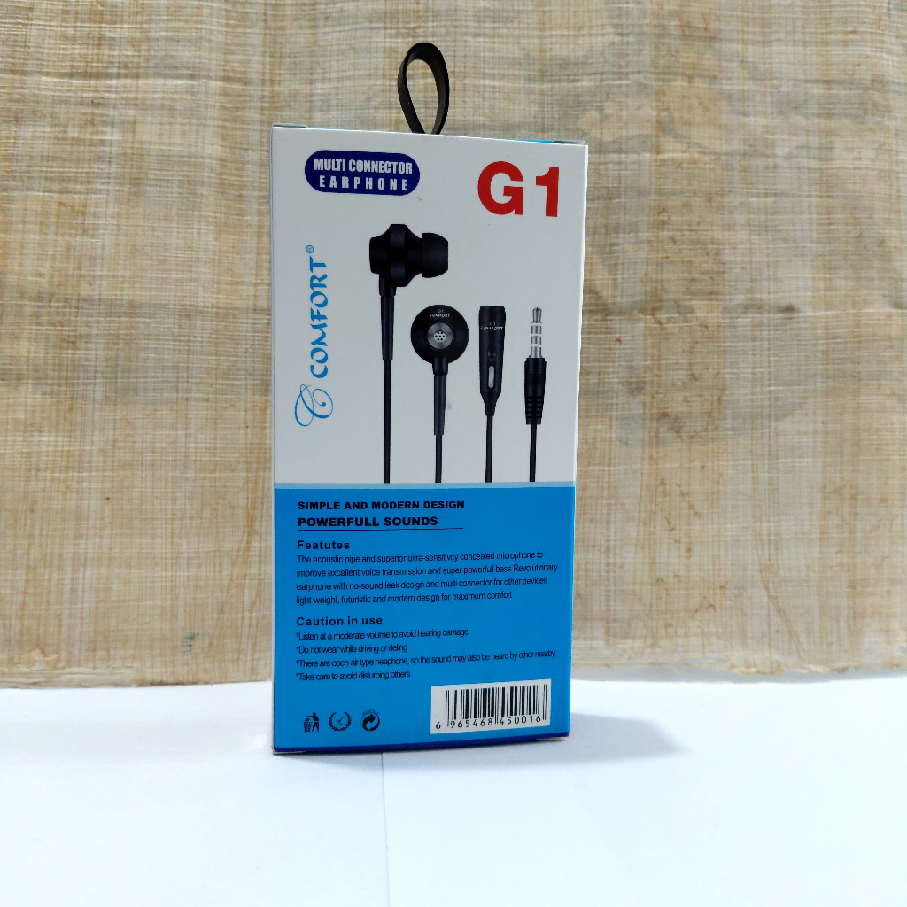 Headset Comfort G1 Super Bazz Earphone + Sambungan AUX