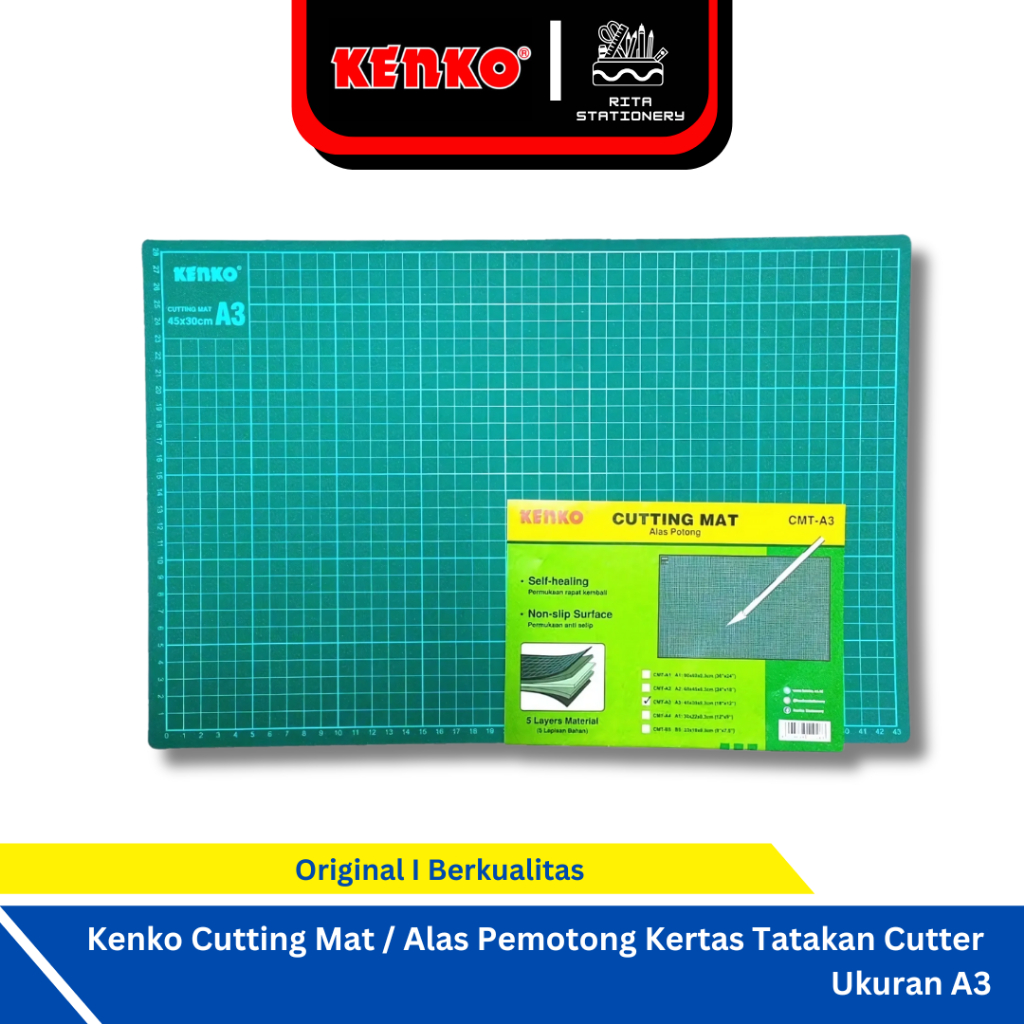 Kenko Cutting Mat A3 / Alas Potong Cutter Tebal Berkualitas Besar - Satuan