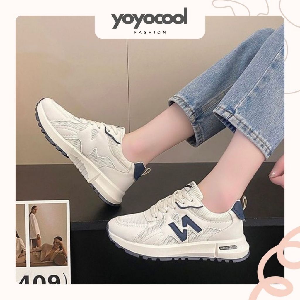 Yoyocool Sepatu Sneakers Sport / Sepatu Sneakers / Sepatu Fashion / Casual Sport / Korean Fashion