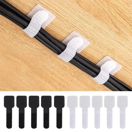 A - Klip kabel organizer tempel dinding jepitan cable clamp clip kleman perapih cabel tanpa paku / K