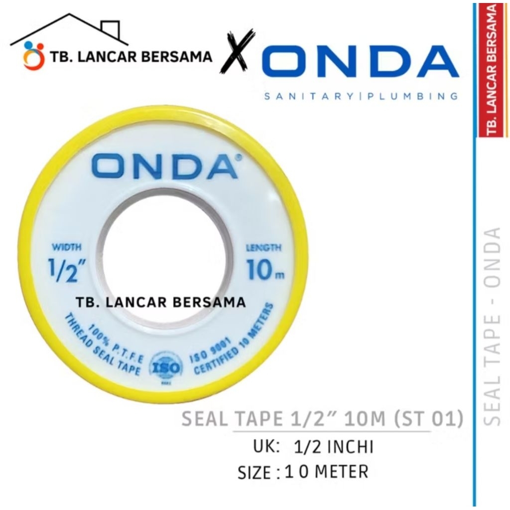 SEAL TAPE ONDA 12MM ( 10 METER) SEAL TAPE ONDA