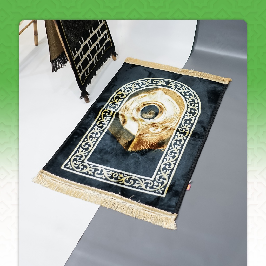 Sajadah Arbain Emboss Kiswah Normal Sajdah Tebal Dengan Anti Slip