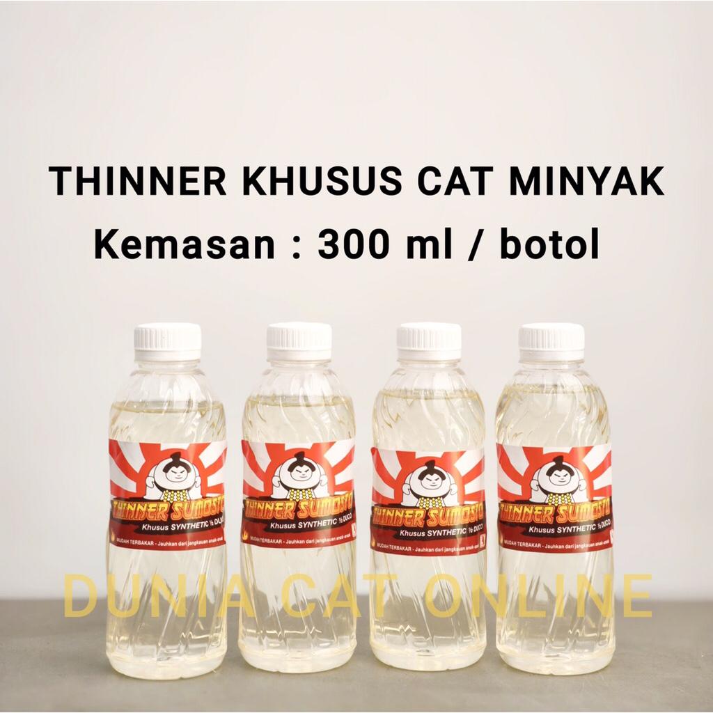 THINNER TINER SUMOSTO BOTOL KECIL 1/2 DUCO 300 ML / TINER UNTUK CAMPUR KE CAT MINYAK / TINER SERBAGU