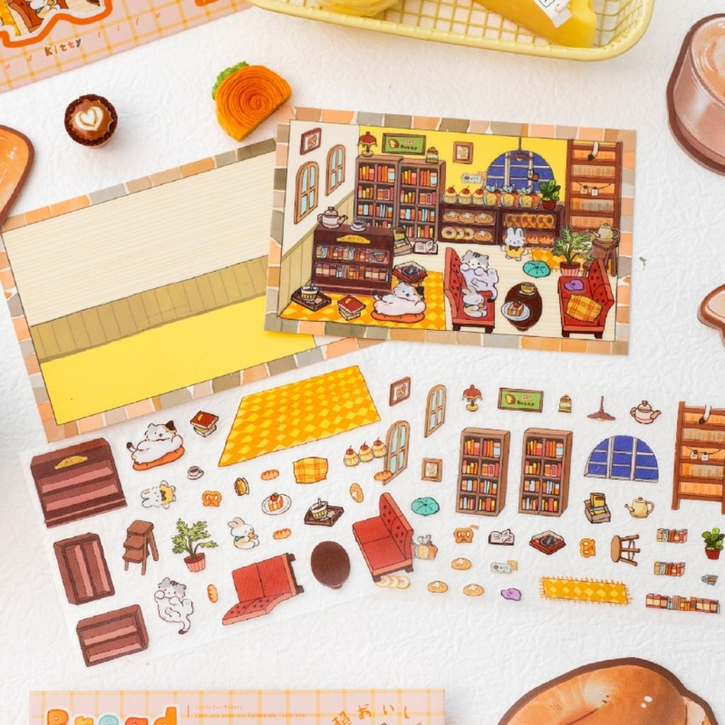 

(PQ005) Amplop Cute Animal Kitty Decorative 3D Room / Cute DIY Creativity Sticker / Stiker lucu Ruangan / Dekorasi stiker viral