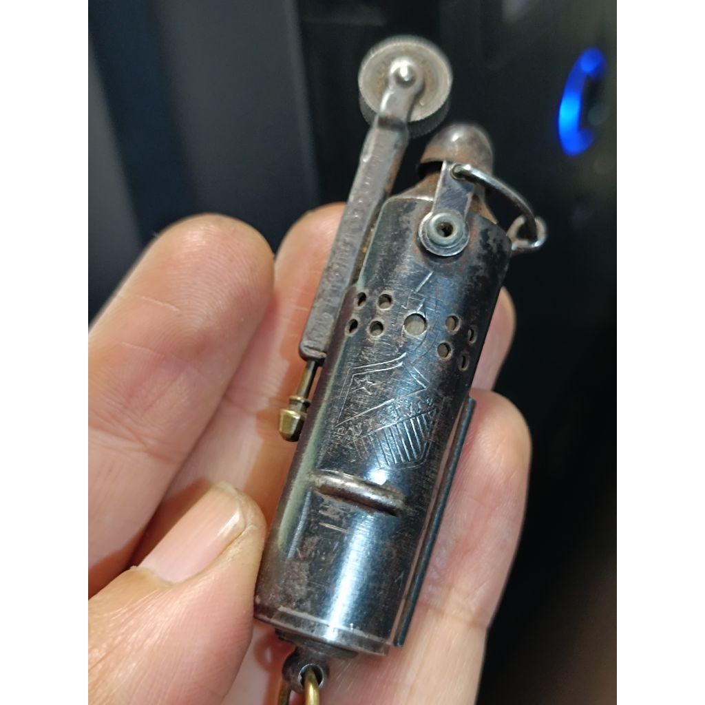 Vintage WW2 Trench Lighter Bowers Surefire Kalamazoo 1930's Korek Antik Vintage