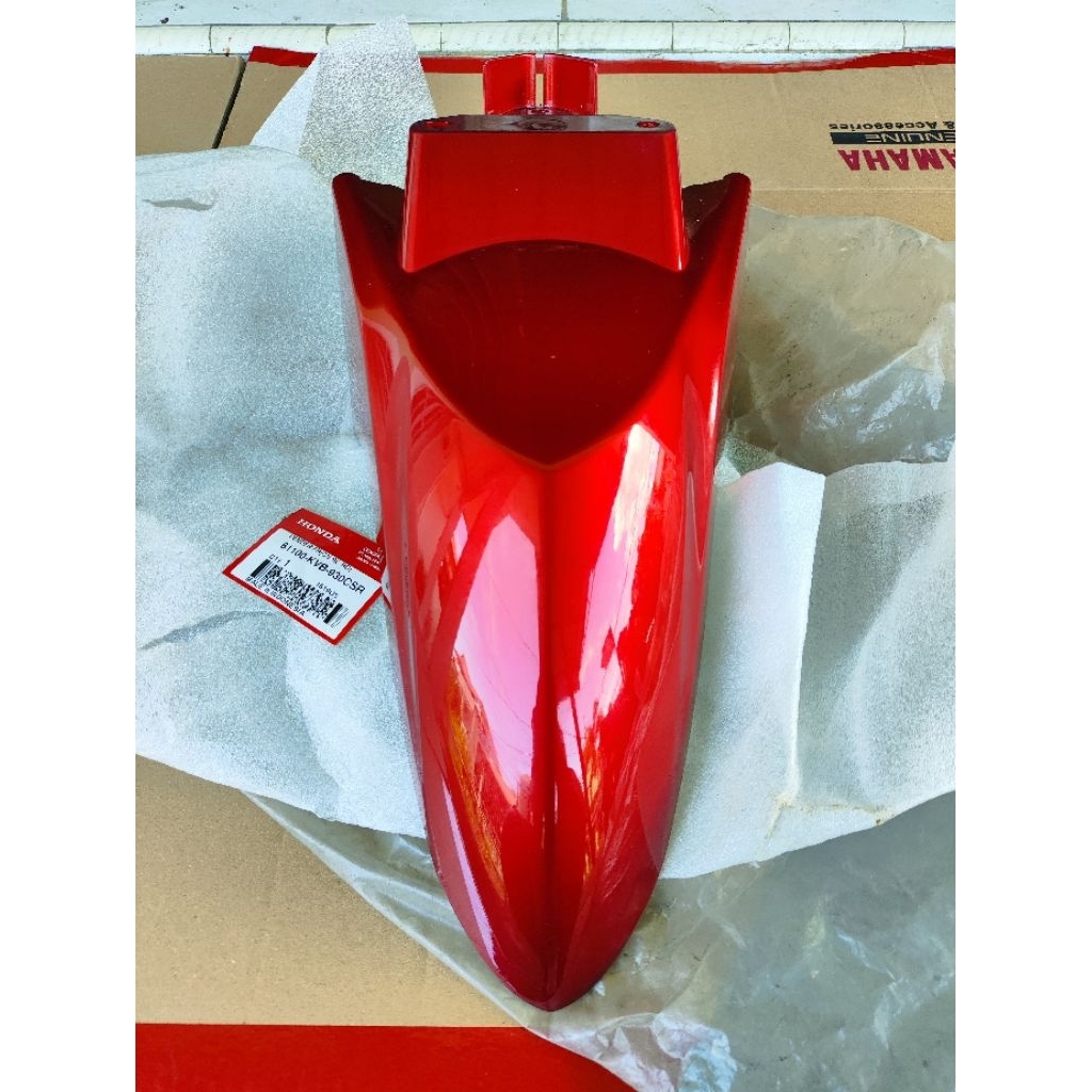 Slebor Spakbor Fender Depan Merah Honda Vario Karbu 110 Original AHM | 61100-KVB-930CSR