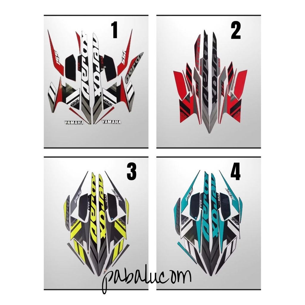 stiker standar motor Yamaha aerox tahun 2021