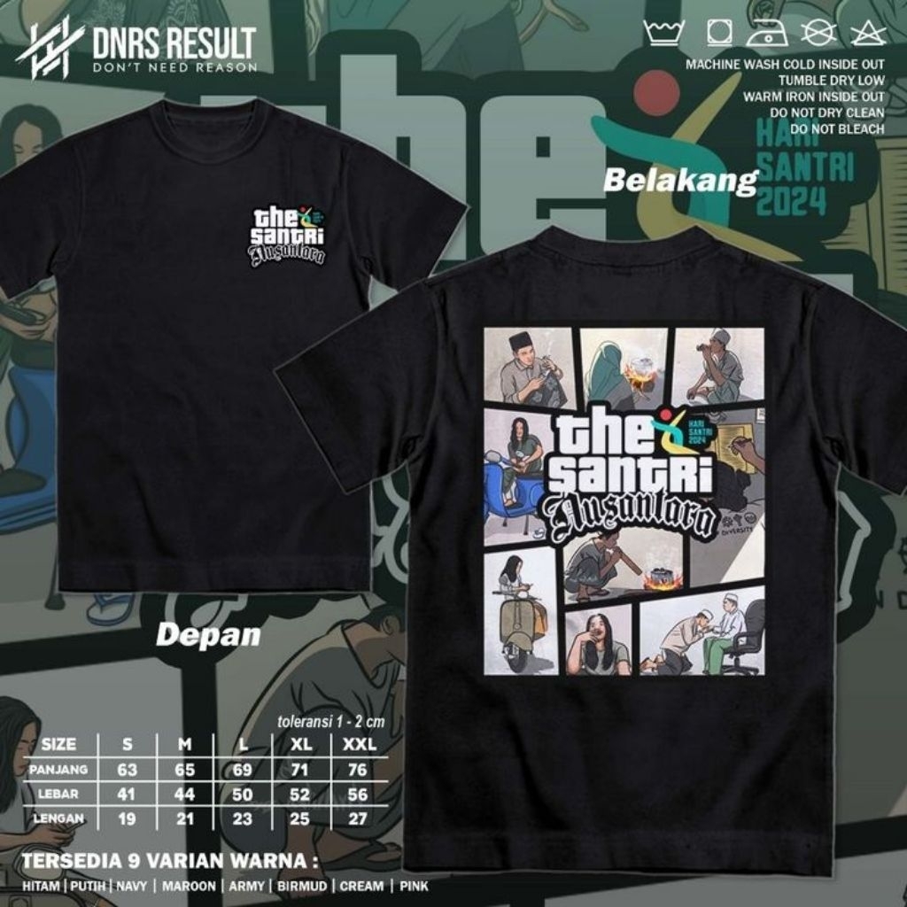 Kaos Santri kaos nusantara kaos indonesia kaos keren kaos katun kaos sablon