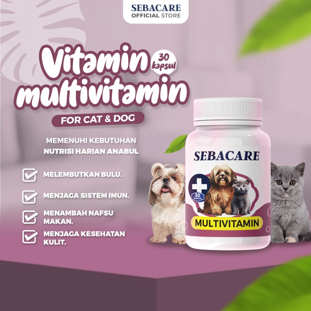 Sebacare Multivitamin (Kapsul) - Multivitamin untuk Kucing