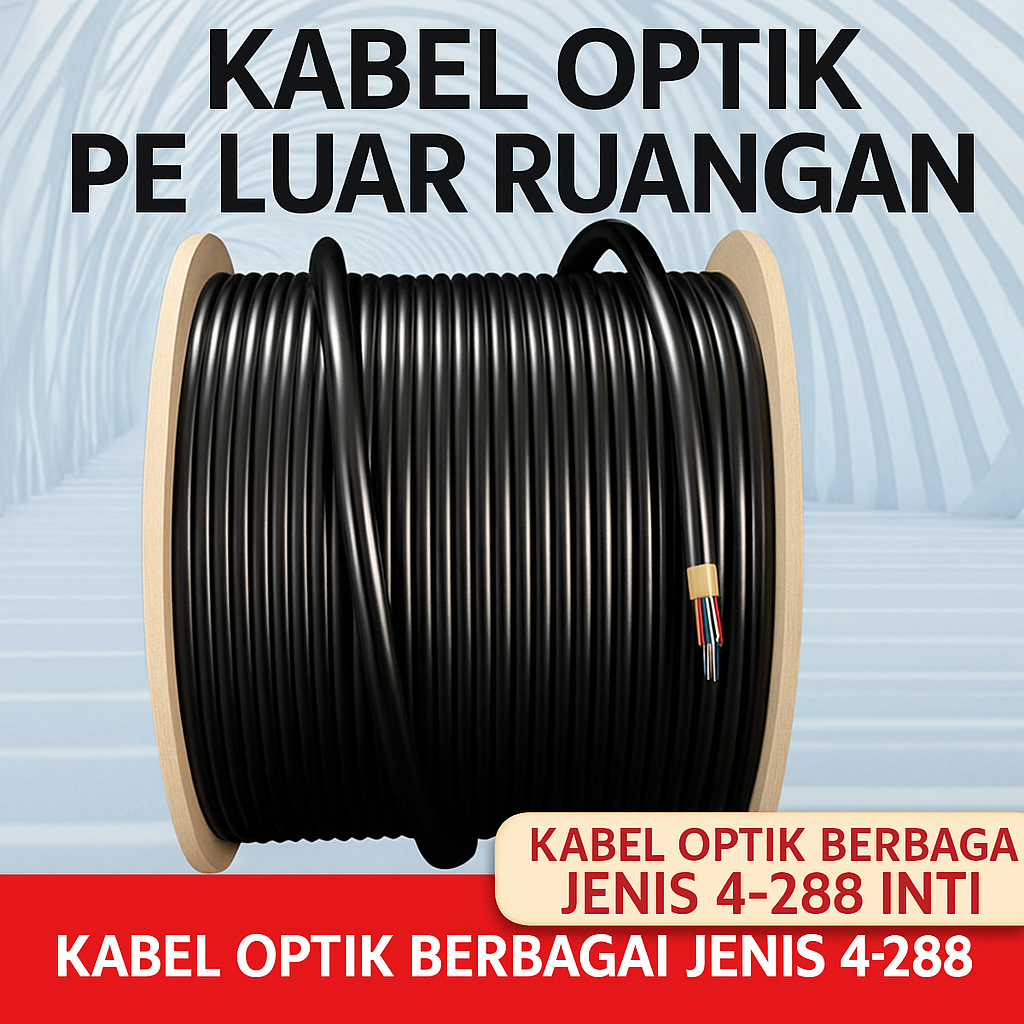 Mini ADSS Kabel FO 4/6/8/12/24 Core  G652D NETCABLE FO 2KM=1 gulung