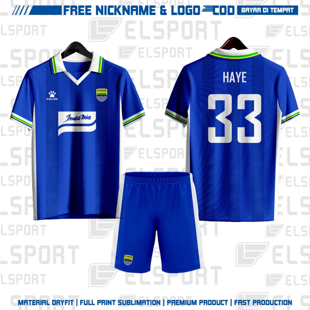 Jersey Home Persib Bandung ACL 2025 Full Printing Gratis Pasang Nama& No Punggung