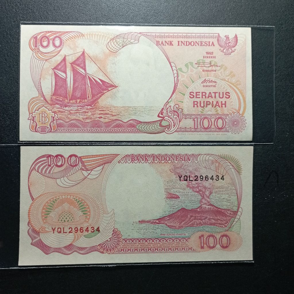 100 rupiah pinisi 1992 uang kertas indonesia
