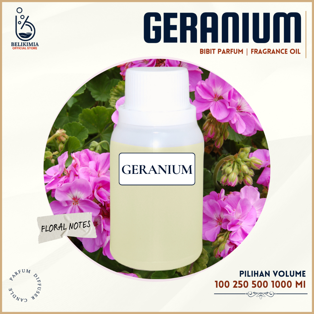 Bibit Parfum Geranium - Fragrance Oil - Untuk Parfum, Diffuser & Lilin Aromaterapi