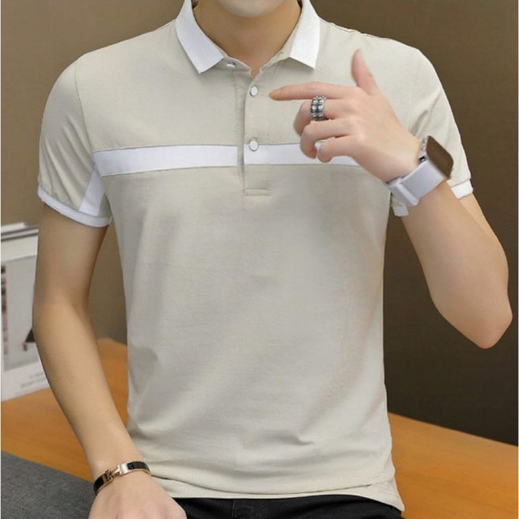 Kaos baju pria kerah-Kaos Baju berkerah pria-Baju kaos wangki pria