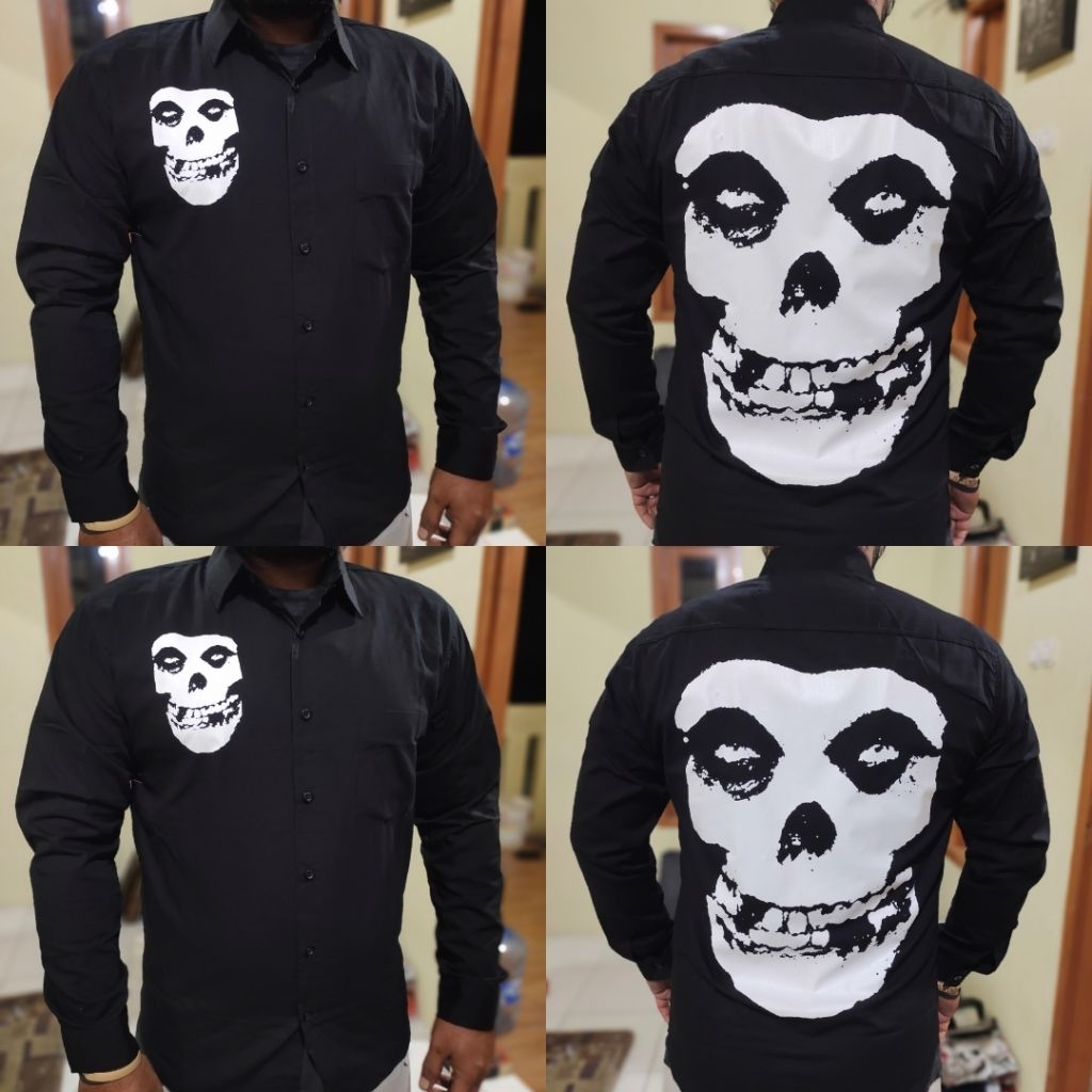 KEMEJA LENGAN PANJANG BAND PUNK MISFITS