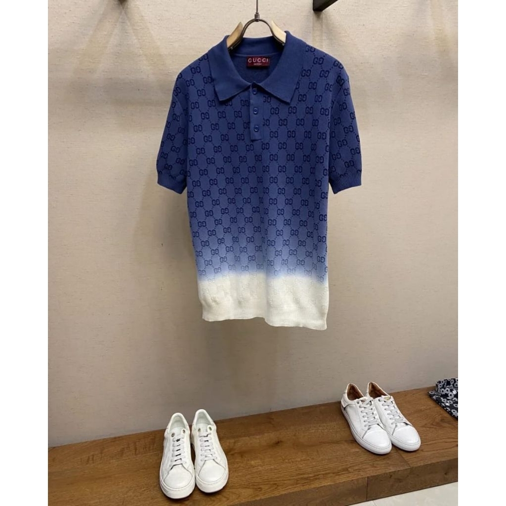 baju kaos kerah polo shirt rajut pria