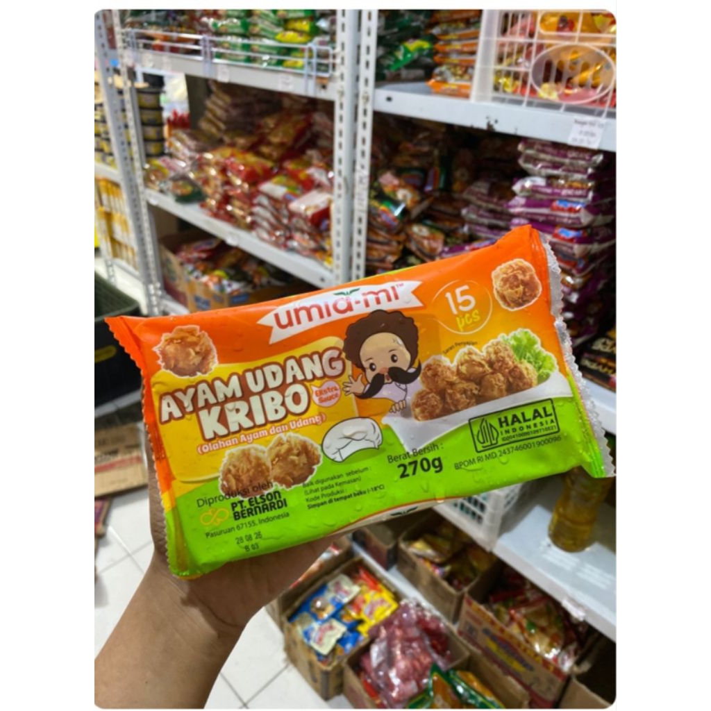 

ayam udang kribo umi umia berat 270 gr isi 15 pcs