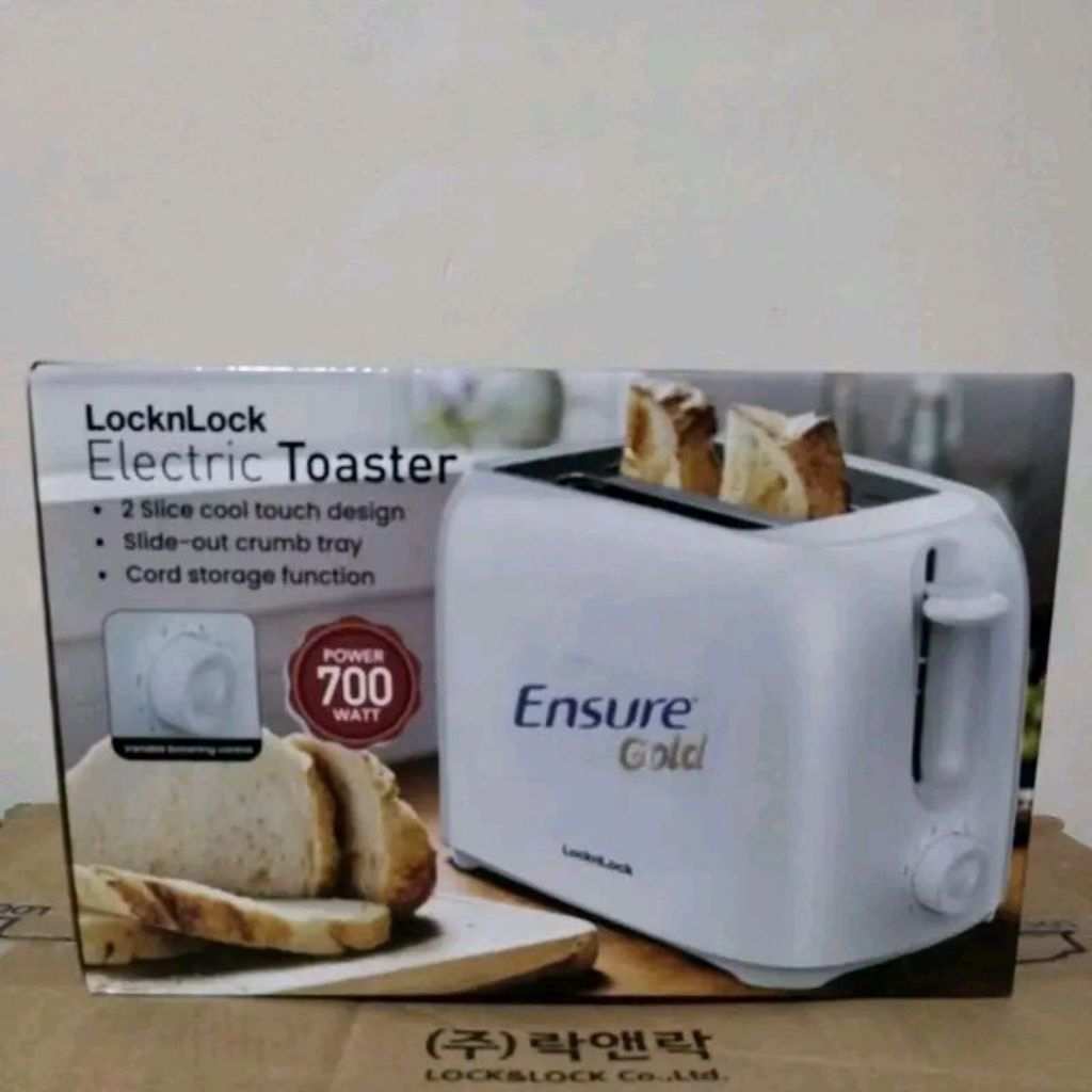 LocknLock Electrik Toaster Silver Pemanggang Roti Listrik 700 Watt