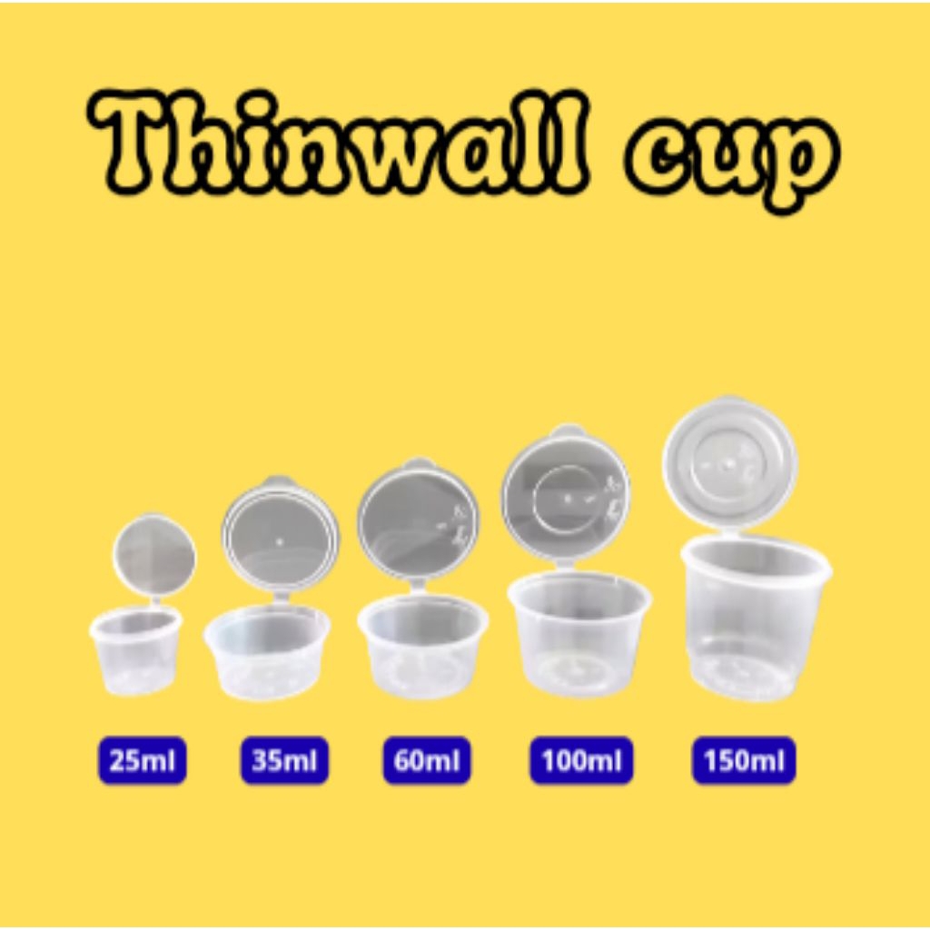 thinwall cup | thinwall sambal | thinwall dengan tutup