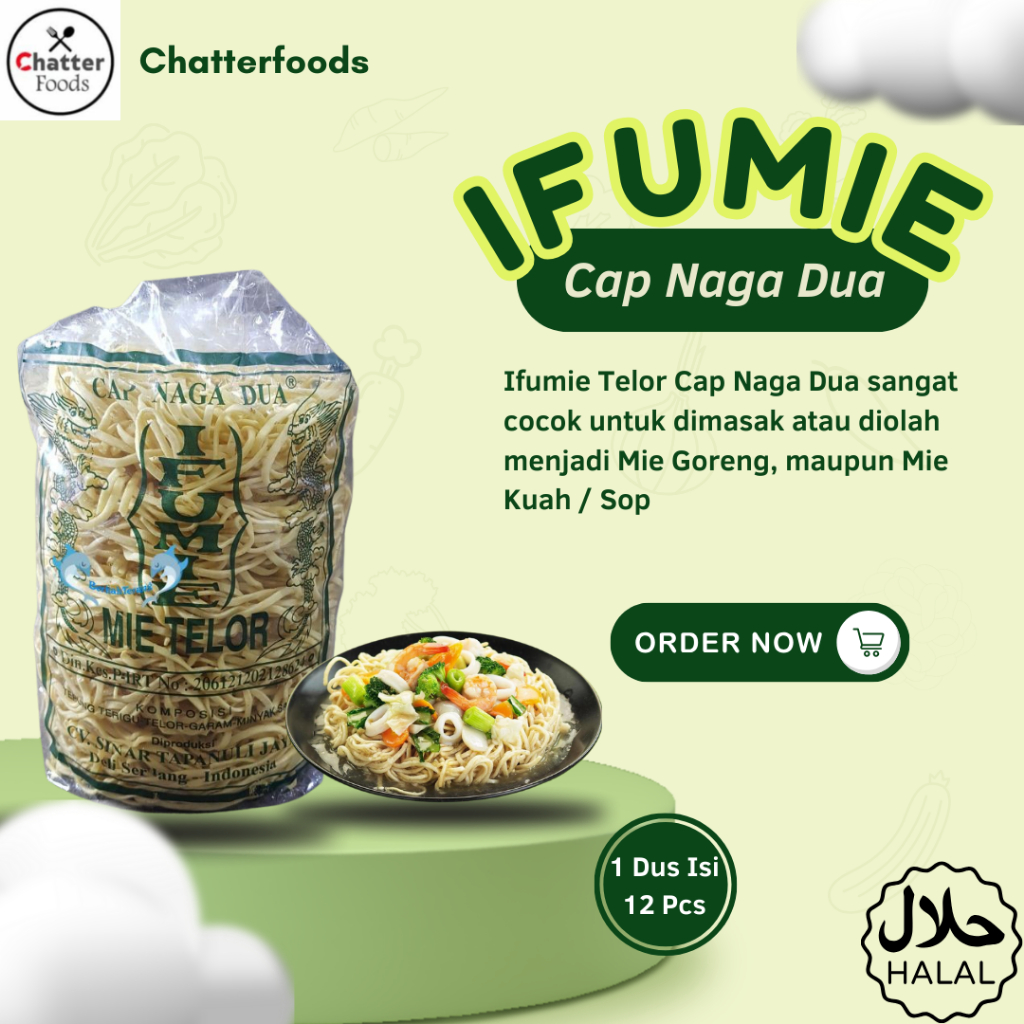 Mie Telor Cap Naga Dua Ifumie / Ifu Mie Telur